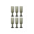 Set de Copas Home ESPRIT Gris Cristal 150 ml (6 Unidades)