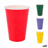 Set de Vasos Algon Desechables Cartón Multicolor 20 Piezas 200 ml (20 Unidades)