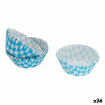 Set de Moldes de Repostería Desechable Azul (36 Unidades) (50 pcs)