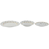 Set de Vajilla Home ESPRIT Blanco Porcelana 18 Piezas 27 x 27 x 2 cm
