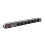 Regleta Lanberg PDU-07F-0200-IEC-BK (1 m) (2 m)