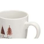 Taza Blanco Porcelana Árbol de Navidad 350 ml (9 Unidades)