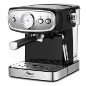 Cafetera Express de Brazo UFESA Brescia Negro Acero 850 W