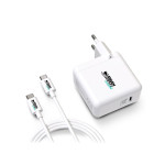 Cargador de Pared + Cable USB C Urban Factory GSC65UF Blanco