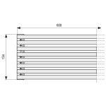 Rejilla Ventilacion Horno M600 Inoxidable  (8 Varillas Por Caja).