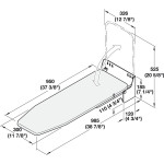 Mesa Planchar Abatible Neva L985Mm  Con Funda Incluida.