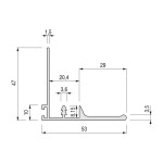 Perfil Tirador Aluminio Lia 2,60 Plata Mate (6 uds.)