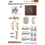 Bisagra Invisible Para Puerta 1129 100X22 Niquel 3 Regulaciones