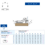 Bisagra 110º Clip Cam P/M Superacodado C91350Czgmgws Para Perfil Metalico-Cam Brazo Regulable Bisagra