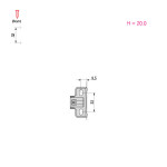 Calzo Avion Frame H20 B0611Zg20E2 Base Marco Estrecho Especial Altura 20Mm