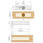 Soporte Oculto Saurus 120X30X4 Tubo Ø25  Con Inclinacion De 2.5º Hacia Arriba