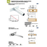 Soporte Oculto Saurus 120X30X4 Tubo Ø25  Con Inclinacion De 2.5º Hacia Arriba