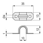 Grapa Puente 2 Pies Alk 10Mm (100 uds.)