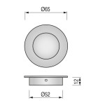 Tirador Uñero Puerta Corredera Ø65Mm Inoxidable Inoxidable 304