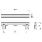 Tirador Plastico Kut 96Mm Cromo Ral