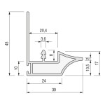 Perfil Tirador Ateneo 2,75 Plata Mate Sp19  (Pl.mate - Aluminio Anodizado Plata Mate) (2 uds.)