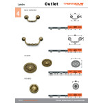 Tirador Laton Corcega Bronce 64Mm.