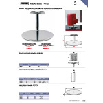 Columna Base Plana 185Mm. Cromo H230C Para Altura Total:columna+Base+Placa 230Mm