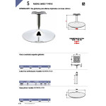 Base Conica Sillon Novatalento Ø500 Cromo Incluido Roson (Para Ajuste Columna)