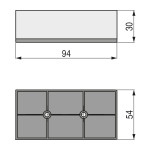 Pata Plastico Duka 54X94Mm H30Mm Cromo No Es Pintada. Recubierta Lamina Cromo.