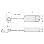 Con Sensor On Vista 10Cms (Door Control) Alk 100-240V Acodado 50-60Hz, 2Mts De Cable.