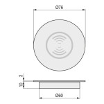 Cargador Wireless Embutir Blanco Ø80 H12