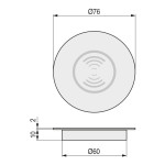 Cargador Wireless Embutir Blanco Ø80 H12