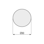 Tapa Embellecedor Redonda Ø30 Cromo P2Cta06  Para Bisagra Cristal 30.245