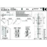 Bisagra Invisible Kubica K5080 Cromo Satinado  Zamak. Patentada. 80Kgs/2B.