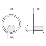 Percha Eccentric Px334 Ø75 Inoxidable