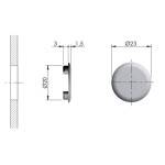 Tapa Embutir Rectangular Para Colgador Apc Antra (100 uds.)