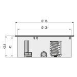 Modulo Embutir Twist 1Toma+2Usb Negro Mate