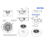 Conector Oculto Weka Ø60 Para Patas De Mesa  Patentado.