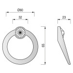 Tirador Zmk Hole Ø60 C32 Bronce 1Brillan