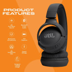 Auriculares JBL TUNE 520BT BK Negro