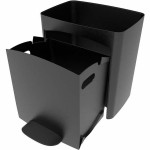 Cubo de basura Kitchen Move Gris Plástico 70 L