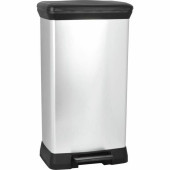 Cubo de basura Curver CURVER Plateado Metal 50 L