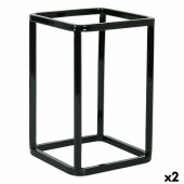 Soporte Inde Cesta Multiusos Metal 12 x 12 x 18 cm (2 Unidades)