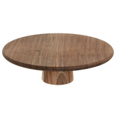 Bandeja de Aperitivos Home ESPRIT Natural Acacia De pie 30 x 30 x 9 cm