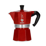 Cafetera Italiana Bialetti Morocco Rojo Aluminio