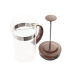 Cafetera de Émbolo DKD Home Decor Marrón Transparente Acero Inoxidable Vidrio de Borosilicato 350 ml 16 x 9 x 18,5 cm