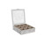 Caja para Infusiones DKD Home Decor 24,5 x 24,5 x 6 cm Cristal Beige Metal Terracota Blanco Verde Marrón claro 3 Piezas Madera M