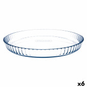 Molde para Tartas Pyrex Classic Vidrio Transparente Vidrio Plano Redondo 31 x 31 x 4 cm 6 Unidades