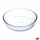 Molde para Tartas Ô Cuisine Ocuisine Vidrio Transparente Vidrio Redondo 23 x 23 x 6 cm 6 Unidades