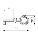 Llave Laton Perlina 4422025 Vp C25 Bronce