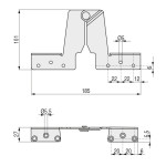 Bisagra Angular Sofa-Cama Kani Zincado