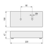 Pata Metalica Patty 220X108 H45 Niquel Satinado