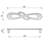 Tirador Zamak Helio Cromo 128Mm