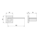 Roseta Zamak Esa Es14 50X50 Ccs Cr.sat Roseta Cuadrada 50X50X7Mm. Combinada.