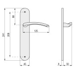 Manilla Aluminio Faus 241X45 Niquel Satinado